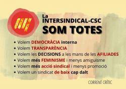 Es fa públic el Corrent Crític dins de la Intersindical-CSC