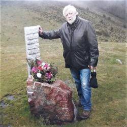 Carles Garcia Solé, en un homenatge on fou assassinat Oriol Soler Sugranyes durant la fuga de Segòvia