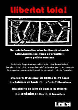Actes de final de campanya de recollida de signatures per la llibertat de Lola L&oacute;pez