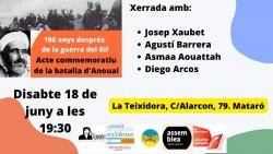 Acte a Mataró: "100 anys després de la guera del Rif"