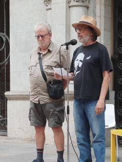 11è dia de vaga de fam Salvador Ribot en defensa de la llengua catalana i contra l'acord arribat per Junts, ERC, PSC i Comuns