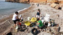 Recollits 300 kg de residus a la platja del riu Senia