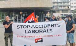 Concentració a Mollet contra la sinistralitat laboral