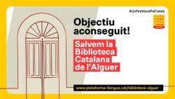 Aconseguim més de 37.000 euros per salvar la Biblioteca Catalana de l?Alguer