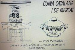 Il·lustració de Ca la Teresa, el restaurant que regentà Aureli Solsona a Sant Andreu