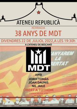 Acte dels 38 anys de l'MDT celebrat recentment on participà Joan Daunis