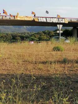 Imatge del pont de Santa Cristina d'Aro al Baix Empordà avui a la tarda (Imatge: llibertat.cat)