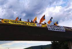 El Pont de Santa Cristina d'Aro  sobre l'autovia C-65 el 21/08/2022 (Imatge::Facebook Toni Strubell)