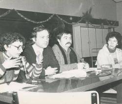 Aureli Solsona, amb Blanca Serra, Carles Castellanos i Eva Serra