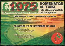 Actes en el 47è aniversari de l'afusellament de "Txiki" a Cerdanyola del Vallès