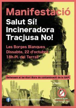 Manifestació contra la incineradora de Juneda