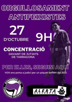 Dues antifeixistes denunciades per Vox a Tarragona