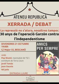 Xerrada a Bescanó sobre els 30 anys de l'Operació Garzón contra l'independentisme