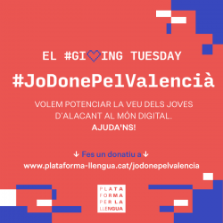 El 29 de novembre, dona pel valencià a Alacant!