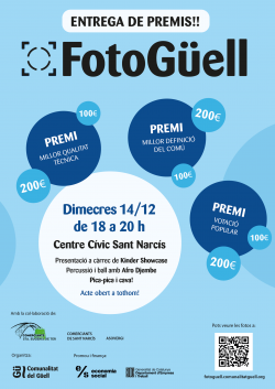 Arriben els premis del concurs FotoGüell