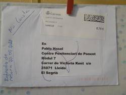 Carta retornada des de la presó de Lleida