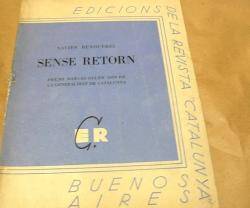 "Sense retorn", de Xavier Benguerel