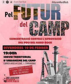 Aturem HardRock convoca una concentració Serveis Territorials d'Urbanisme del Camp