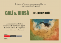 Exposició d'homenatge a Manuel Viusà i Gertrudis Galí