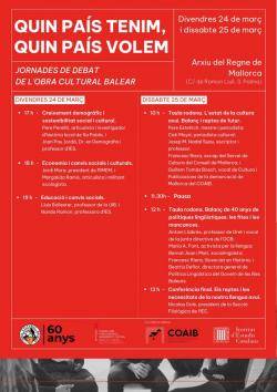 Jornades de debat sobre el model de "país que tenim i i el què volem" a Mallorca