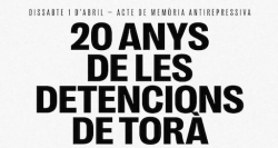 Alerta Solidària commemora el 20è aniversari de les detencions de Torà