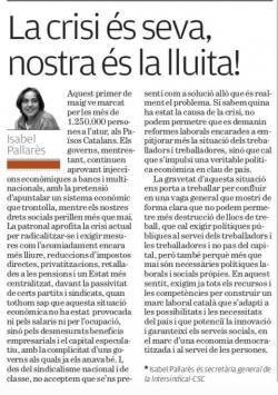Article d'Isabdel Pallarès al diari AVUI