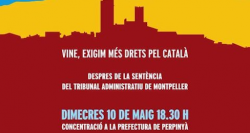 Títol de la imatgeConcentració a Perpinyà per exigir el dret a utilitzar el català en normalitat a Catalunya Nord