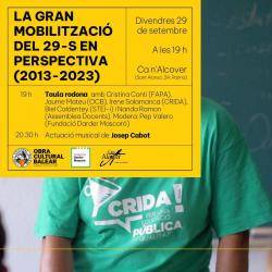 Commemoració del desè aniversari de la gran mobilització dels docents de les Illes a Palma