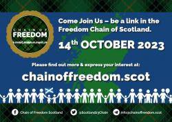El Col·lectiu COFS impulsa una cadena humana per reivindicar la independència d'Escòcia