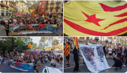 Organitzacions de l'Esquerra Independentista apleguen milers de persones en una manifestació pel centre de Barcelona