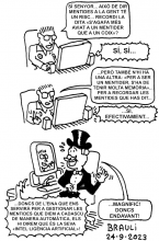 «Sí senyor! Això de dir mentides...»