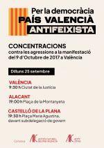 ACPV convoca concentracions a l'inici del judici als feixistes que van generar actes violents  el 9-O de 2017