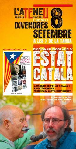 Presentació a Sant Pol del "Diccionari biogràfic de l'Estat Català"