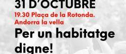 Concentració a favor d'un habitatge digne a Andorra