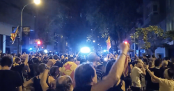 Marxa cap a la comandància de la Guàrdia Civil a Barcelona