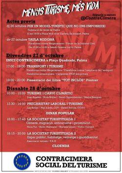 Contracimera Social del Turisme i manifestació a Palma en motiu de la presència dels Ministres de Turisme de la UE