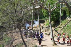 Reconstrucci&oacute; hist&ograve;rica de l'emboscada realitzada als borb&ograve;nics durant la recreaci&oacute; del combat d'Arb&uacute;cies de l'any 2015. (Imatge: viquipedia)