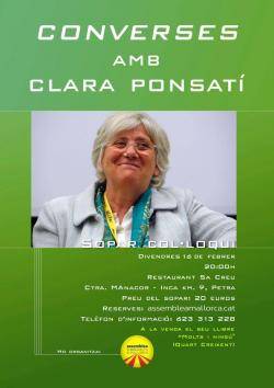 L'ASM organitza un acte amb paricipació de Clara Ponsatí