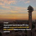 La nova llei l'audiovisual al País Valencià pretén foragitar la llengua a "À Punt"