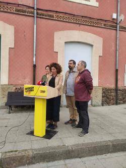 La formació independentista reivindica a lantiga estació del Carrilet dOlot la necessitat de repensar la mobilitat a comarques gironines promovent diversos projectes ferroviàries que connecti els principals centres de població