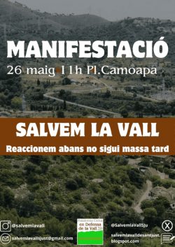 Manifestació a Sant Just Desvern contra el Pla de la Bonaigua