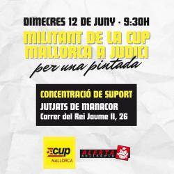 Concentració als jutjats de Manacor en suport a un independentista citat a judici