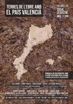 Col·lectius de les Terres de l'Ebre organitzen una jornada solidària en suport al País Valencià el 14 de desembre