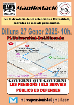 Manifestació pensionista de cada dilluns