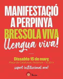 Manifestació a Perpinyà en suport de la Bressola