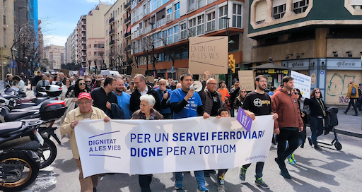 Mobilitzacions arreu contra el caos ferroviari a Catalunya