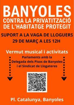 Banyoles es mobilitza pel dret a l?habitatge: acte de suport a la vaga de lloguers