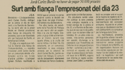Notícia de l'alliberament deJordi Carles Burillo el 30/04/1985