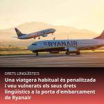 "Aquí es parla espanyol i, en tot cas, mallorquí, no català": una passatgera denuncia discriminació lingüística a Ryanair