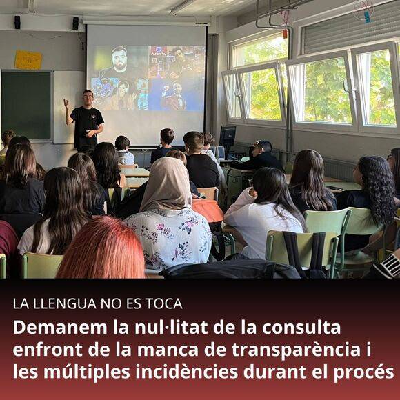 La Plataforma per la Llengua demana la nul·litat de la consulta enfront ...